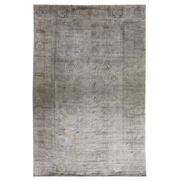Transitional Silk Grey Handknotted Rug