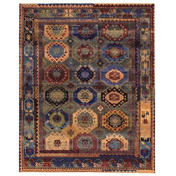 Transitional Wool Grey Handknotted Rug