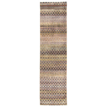 Transitional Silk Beige Handknotted Rug