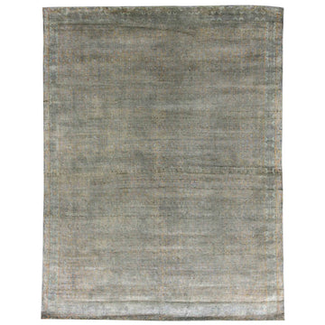 Modern Silk Grey Handknotted Rug