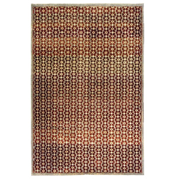 Transitional Silk Orange Handknotted Rug