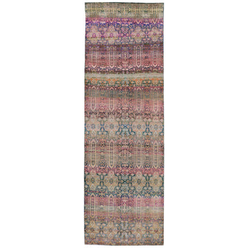 Transitional Silk Pink Handknotted Rug
