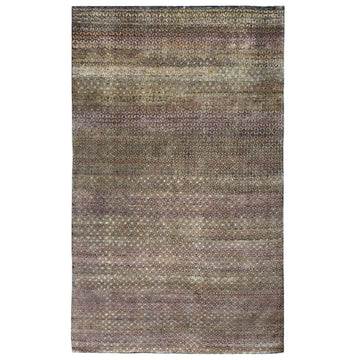 Transitional Silk Grey Handknotted Rug
