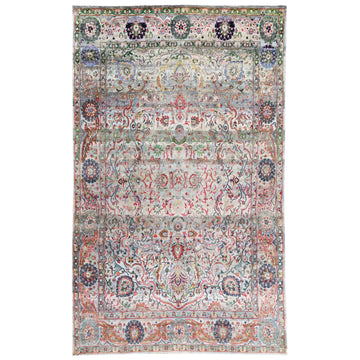 Traditional Silk Grey Handknotted Rug
