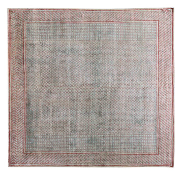 Transitional Silk Grey Handknotted Rug