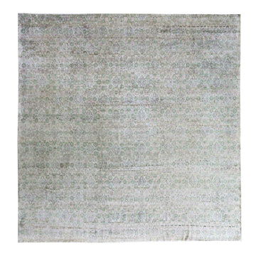 Transitional Silk Grey Handknotted Rug