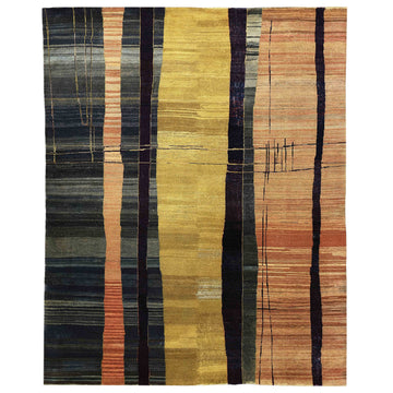 Traditional Wool Brown Handknotted Rug