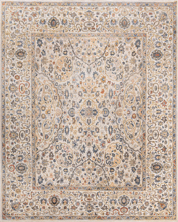 Transitional Wool Beige Handknotted Rug