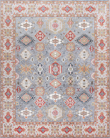Transitional Wool Grey Handknotted Rug