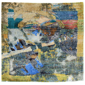 Artsy silk Wall Art Rug