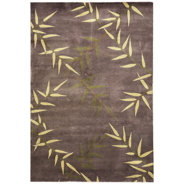 Modern Wool Grey Handknotted Rug