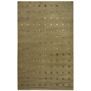 Modern Wool Green Handknotted Rug