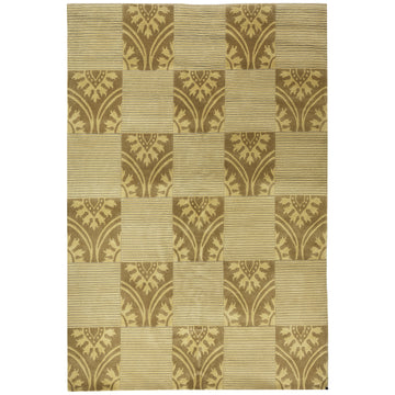 Modern Wool Green Handknotted Rug