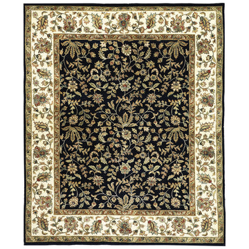 Transitional Wool Navy Handknotted Rug