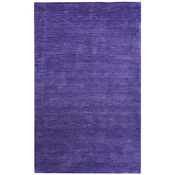 Modern Wool Purple Handknotted Rug