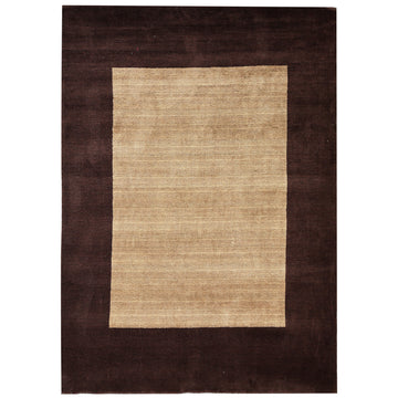 Modern Wool Brown Handknotted Rug