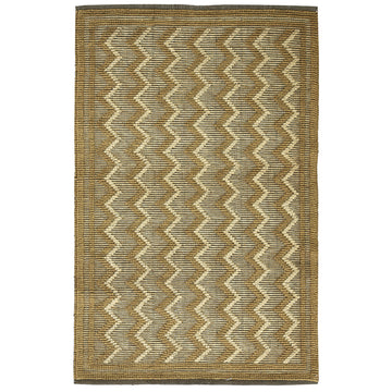 Modern Wool Brown Handknotted Rug