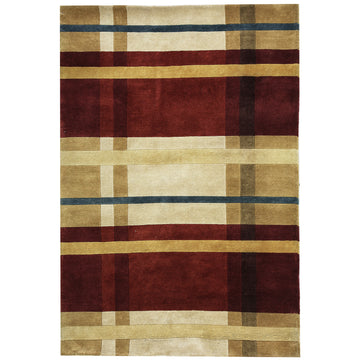 Modern Wool Beige Handknotted Rug