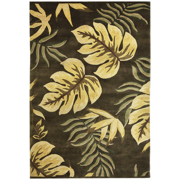 Modern Wool Green Handknotted Rug