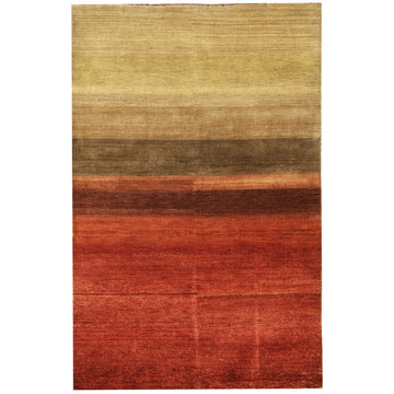 Modern Wool Red Handknotted Rug