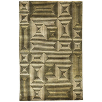 Modern Wool cream Handknotted Rug