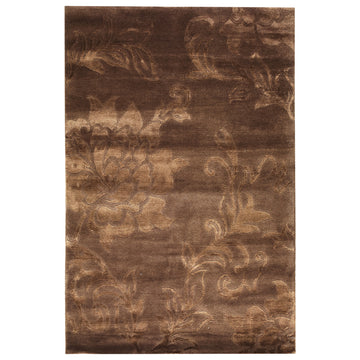 Modern Wool Brown Handknotted Rug