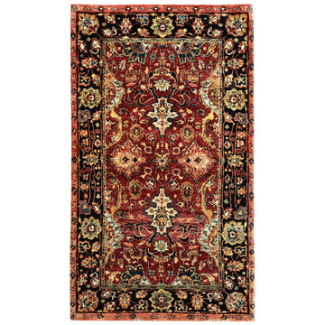 Traditional Wool Red Handknotted Rug