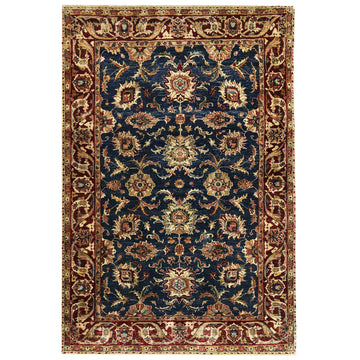 Traditional Wool Blue Handknotted Rug