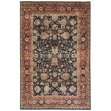 Traditional Wool Blue Handknotted Rug
