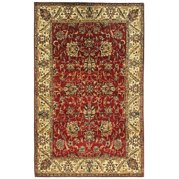 Traditional Wool Red Handknotted Rug
