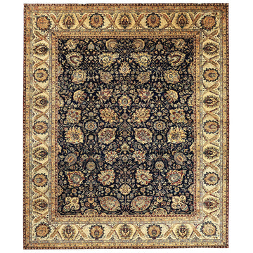 Traditional Wool Blue Handknotted Rug