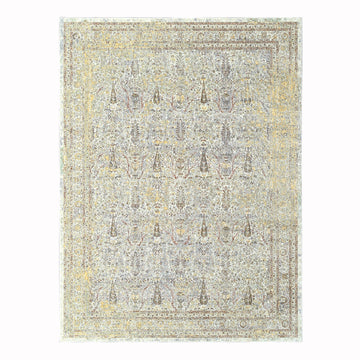 Pastel Modern White Power Loom Rug