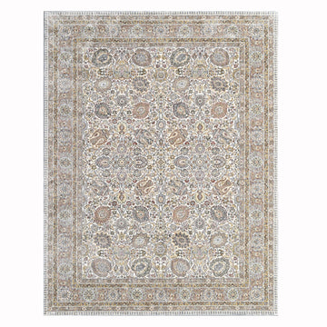Pastel Modern Ivory Beige Power Loom Rug