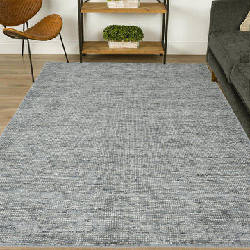 Sierra Hand Woven Wool & Viscose Rug - Grey