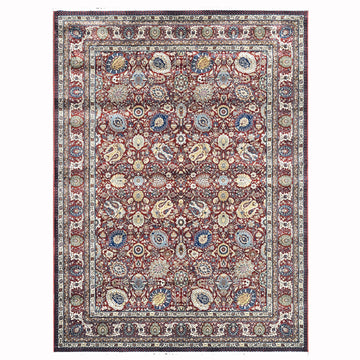 Mogul Modern Red Power Loom Rug