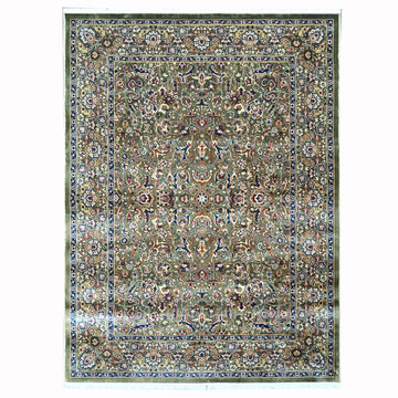 Mogul Modern Green Power Loom Rug