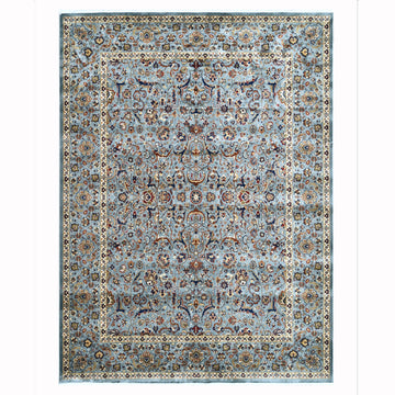 Mogul Modern Light Blue Power Loom Rug