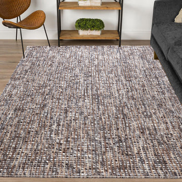 Aura Hand Woven Rug - Coffee