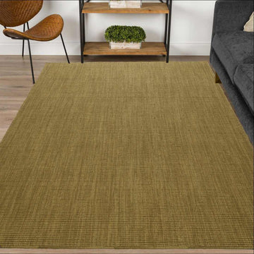 Mood 100 Hand Woven Wool & Jute Rug - Gold