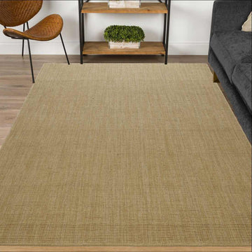 Mood 100 Hand Woven Wool & Jute Rug - Honey