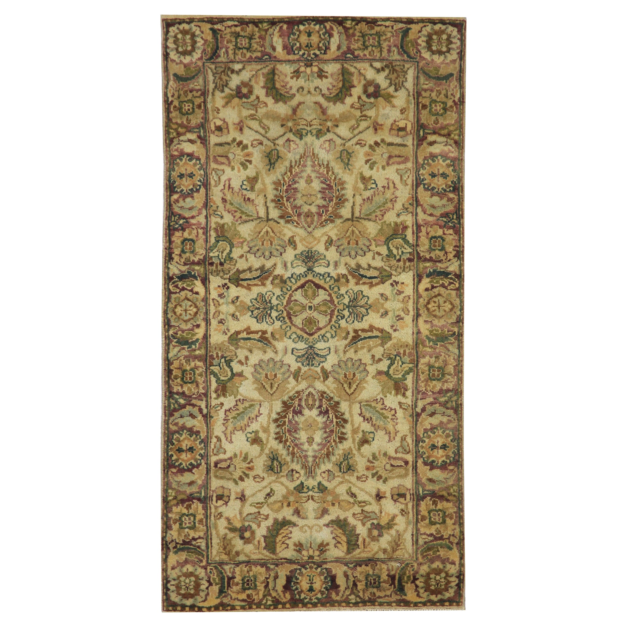 Traditional Wool Cream Handknotted Rug