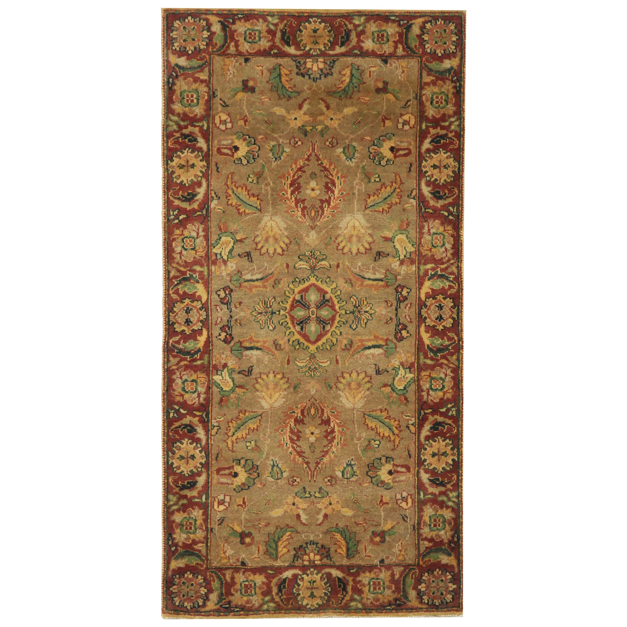 Traditional Wool Brown Handknotted Rug