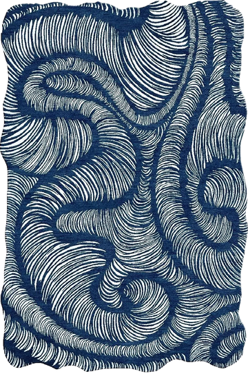 Azure Drift Hand Tufted Rug