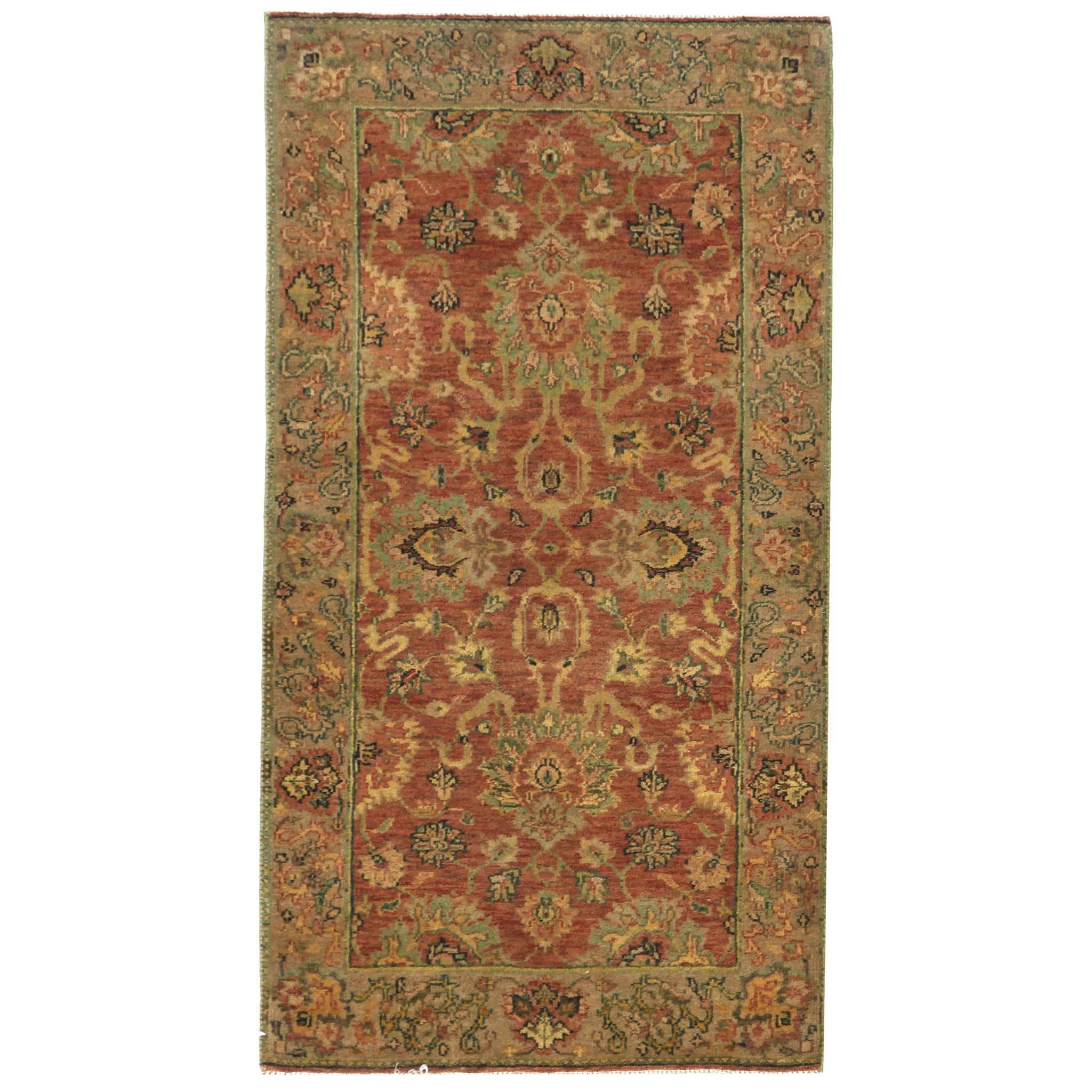 Traditional Wool Red Handknotted Rug