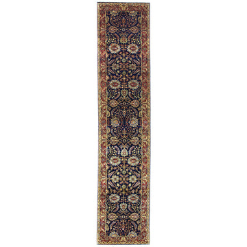 Traditional Wool Blue Handknotted Rug