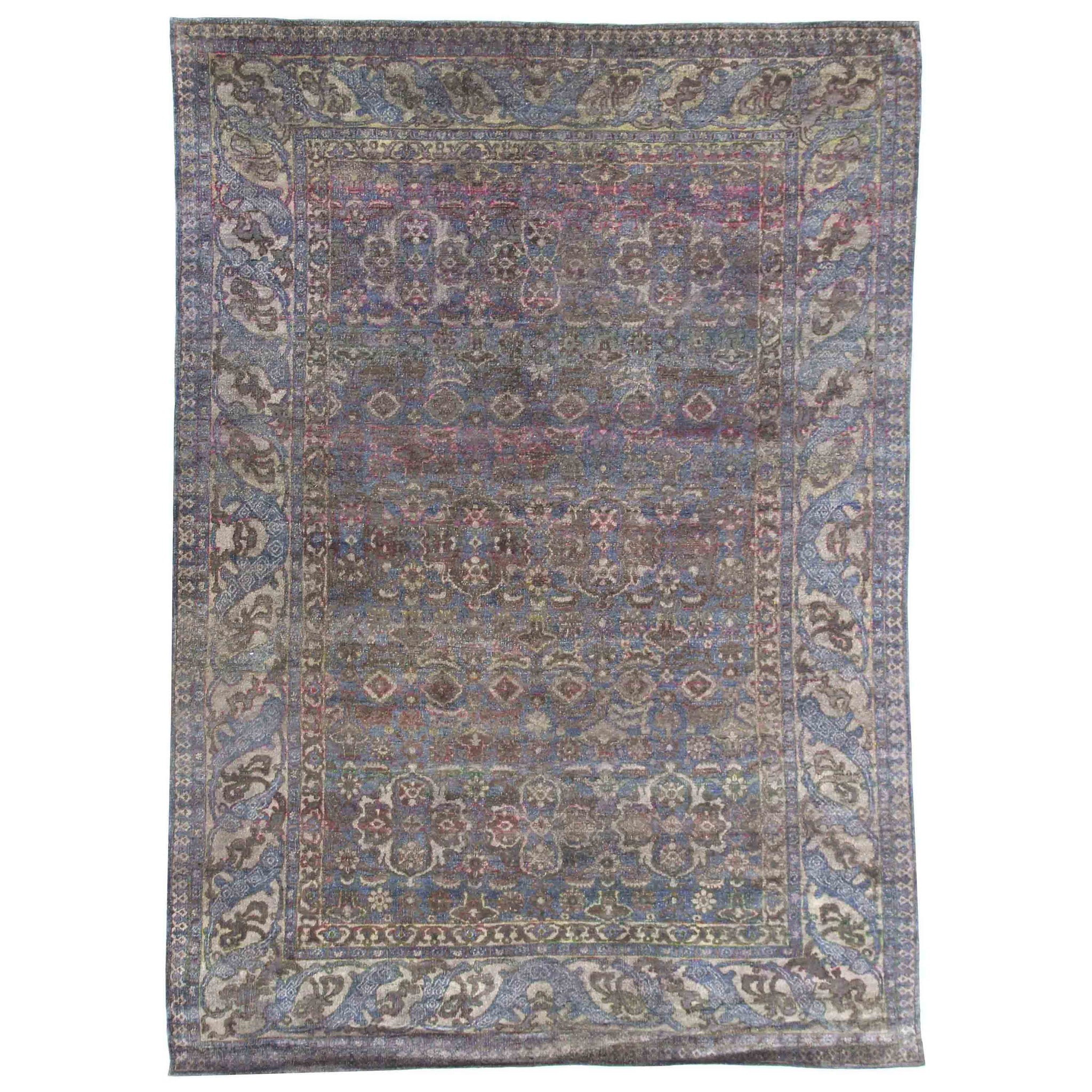 Transitional Silk Grey Handknotted Rug