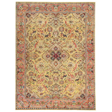 Traditional Wool Beige Handknotted Rug