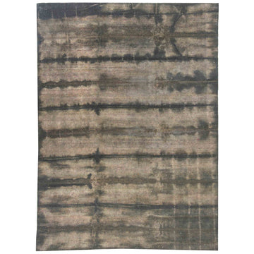 Transitional Silk Brown Handknotted Rug