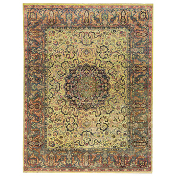 Traditional Wool Glod Handknotted Rug