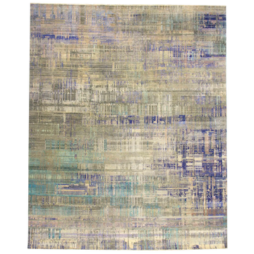 Transitional Wool Beige Hand knotted Rug